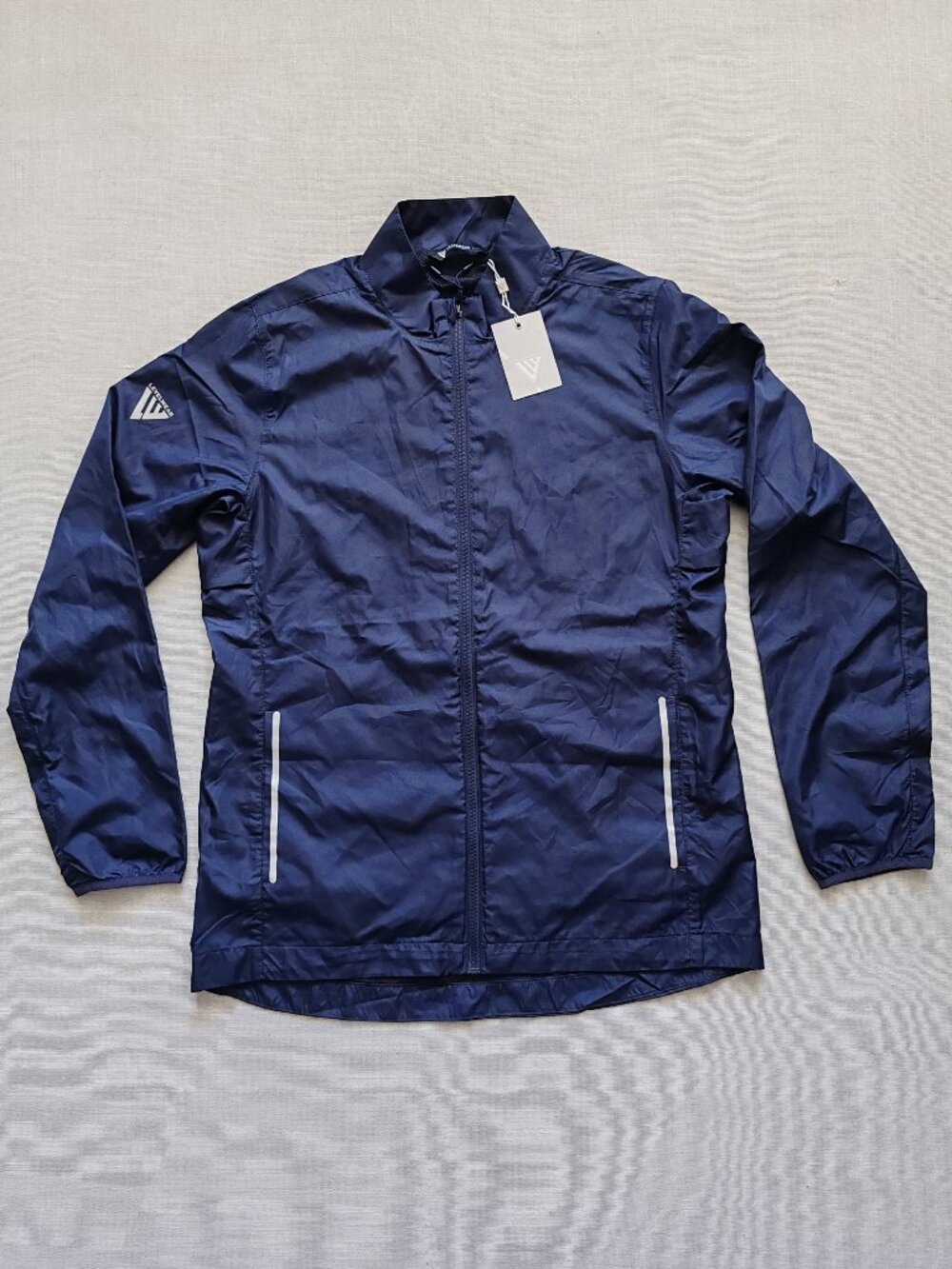 Men's Lightweight Navy Windbreaker Jacket - V Brand